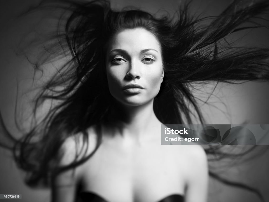 Art portrait of a beautiful young lady Black and white art portrait of a beautiful young lady 20-24 Years Stock Photo