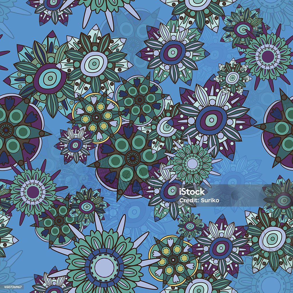 Flores azul - Royalty-free Abstrato arte vetorial