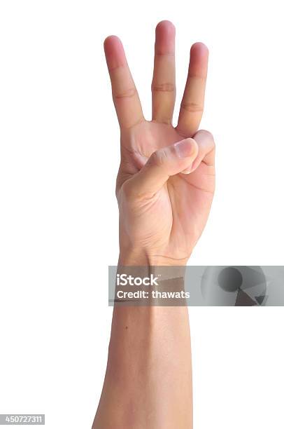Человек Рука Знак — стоковые фотографии и другие картинки Белый фон - Белый фон, Большой палец руки, Вертикальный