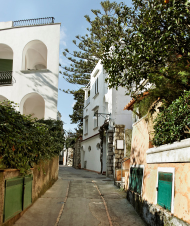 Capri street in a spring season.