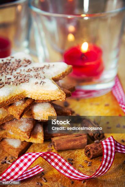 Cookie Dessert For Christmas Stock Photo - Download Image Now - Baked, Brown, Candle