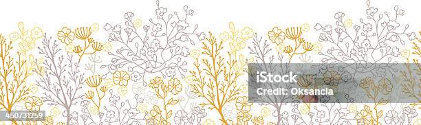 신비한 플로럴 수평계 연속무늬 배경기술 금색에 대한 스톡 벡터 아트 및 기타 이미지 - 금색, 꽃 나무, 꽃-식물