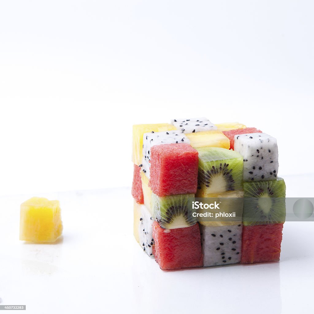 Cubic fruit Cubic fruit isolate on white background Citrus Fruit Stock Photo