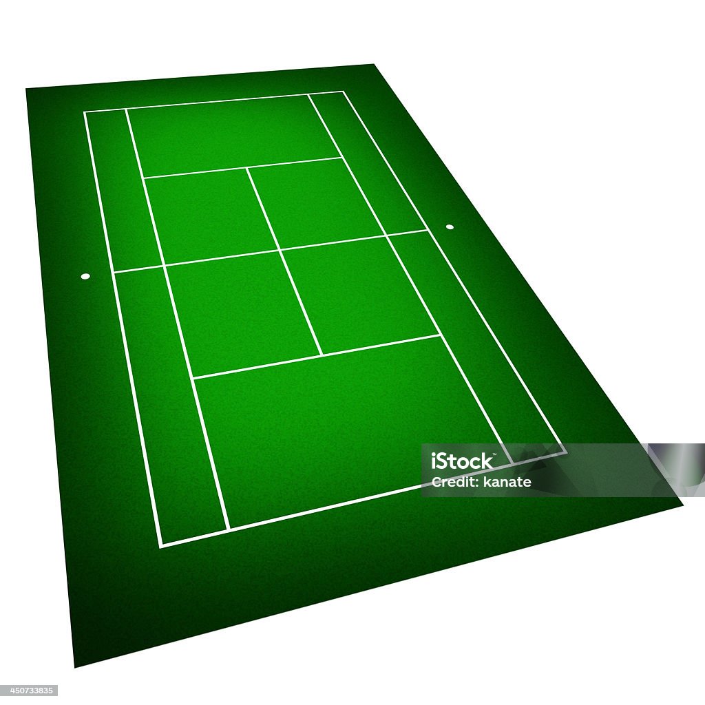 Illustrazione di un campo da tennis - Foto stock royalty-free di Ambientazione esterna