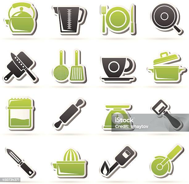 Kitchen Gadgets And Equipment Icons Stock Illustration - Download Image Now - Balance, Bottle Opener, Cigarette Lighter