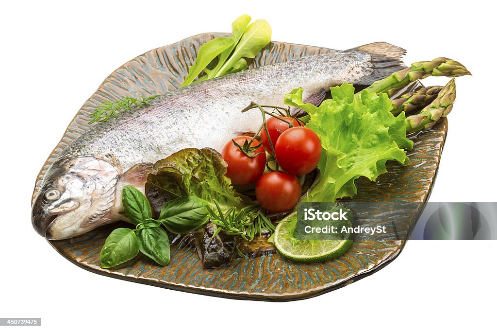 Fresh raw rainbow trout Animal Stock Photo