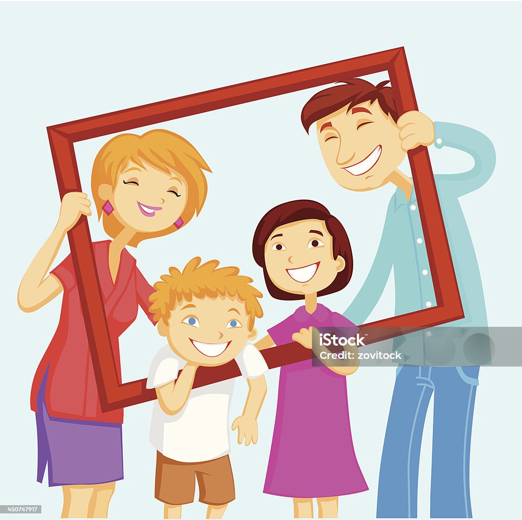 Family the whole family in the photo frame Picture Frame stock vector