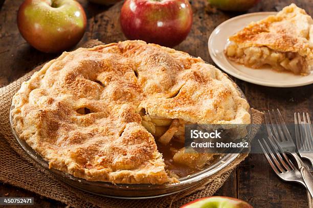 Homemade Organic Apple Pie Dessert Stock Photo - Download Image Now - Apple Pie, Sweet Pie, Apple - Fruit