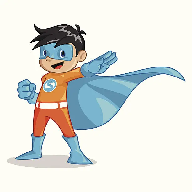 Vector illustration of super kid