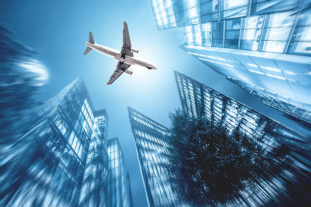 istock Airplane landing to the airport 450754897