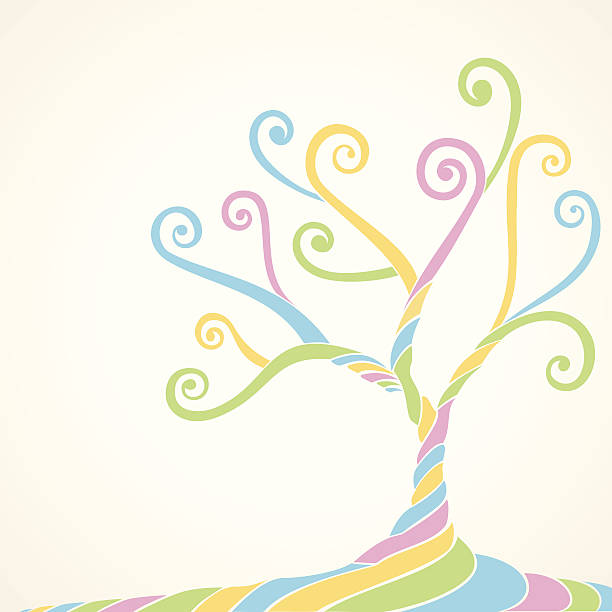 abstract tree vector art illustration