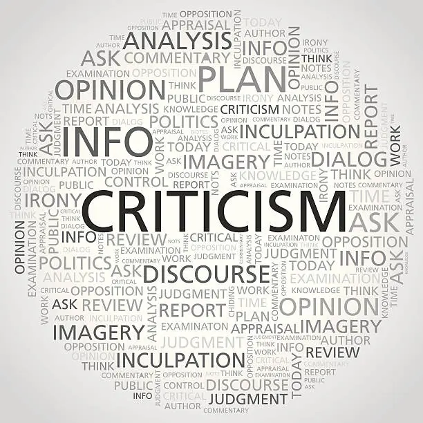 Vector illustration of criticism word