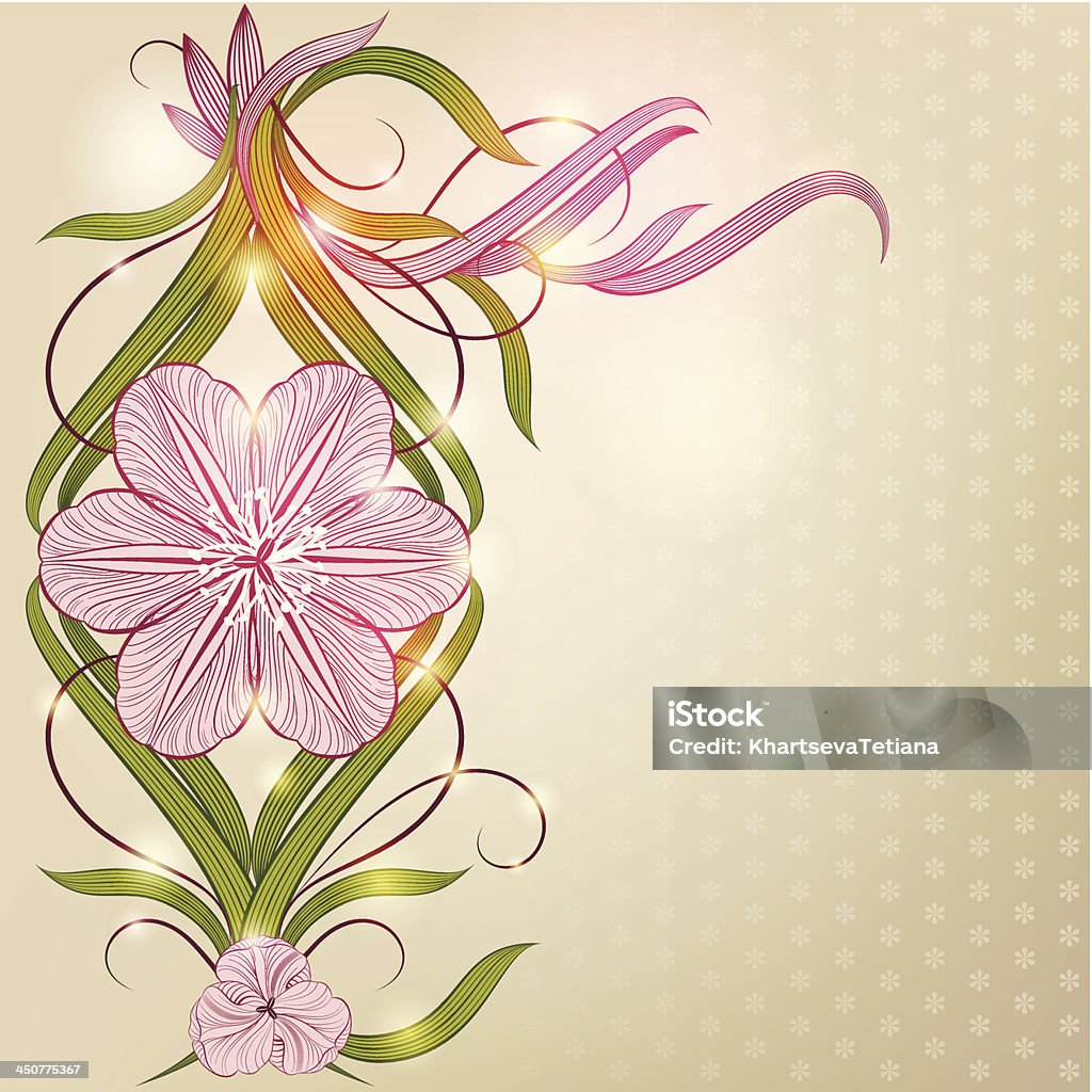 Decorativo floral fundo. - Vetor de Abstrato royalty-free
