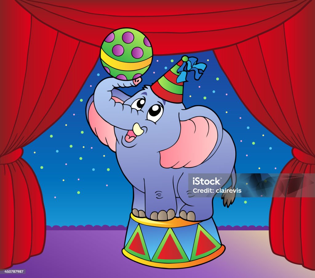 Elefante de circo dos Fase 1 - Vetor de Alegria royalty-free