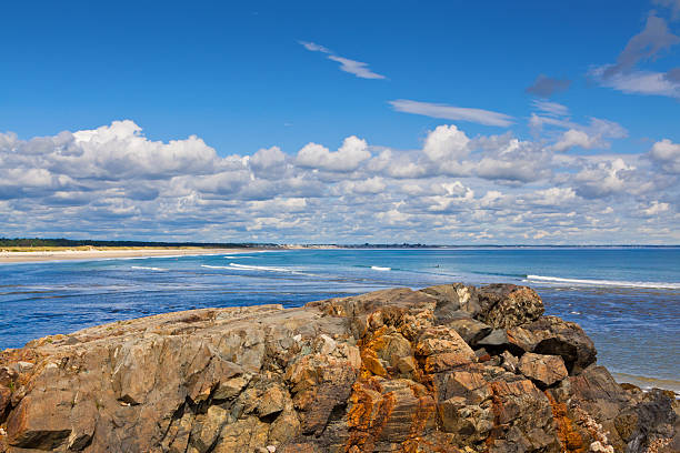 istock Rocks of the Marginal Way and ocean surf, Ogunquit, Maine. 450788473