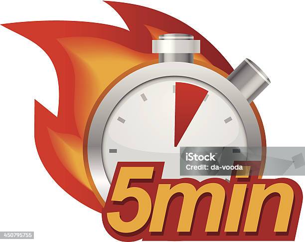 Cinq Minutes Minuterie Vecteurs libres de droits et plus d'images vectorielles de Chiffre 5 - Chiffre 5, Grande aiguille, Chronomètre