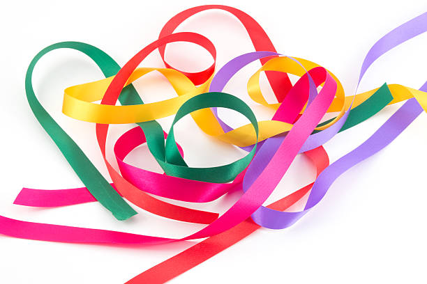 istock Colorful ribbon isolated on white background 450799939