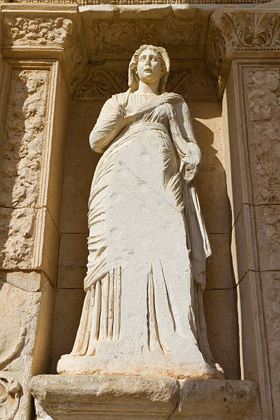 istock Sculpture in Library of Celsus 450801397