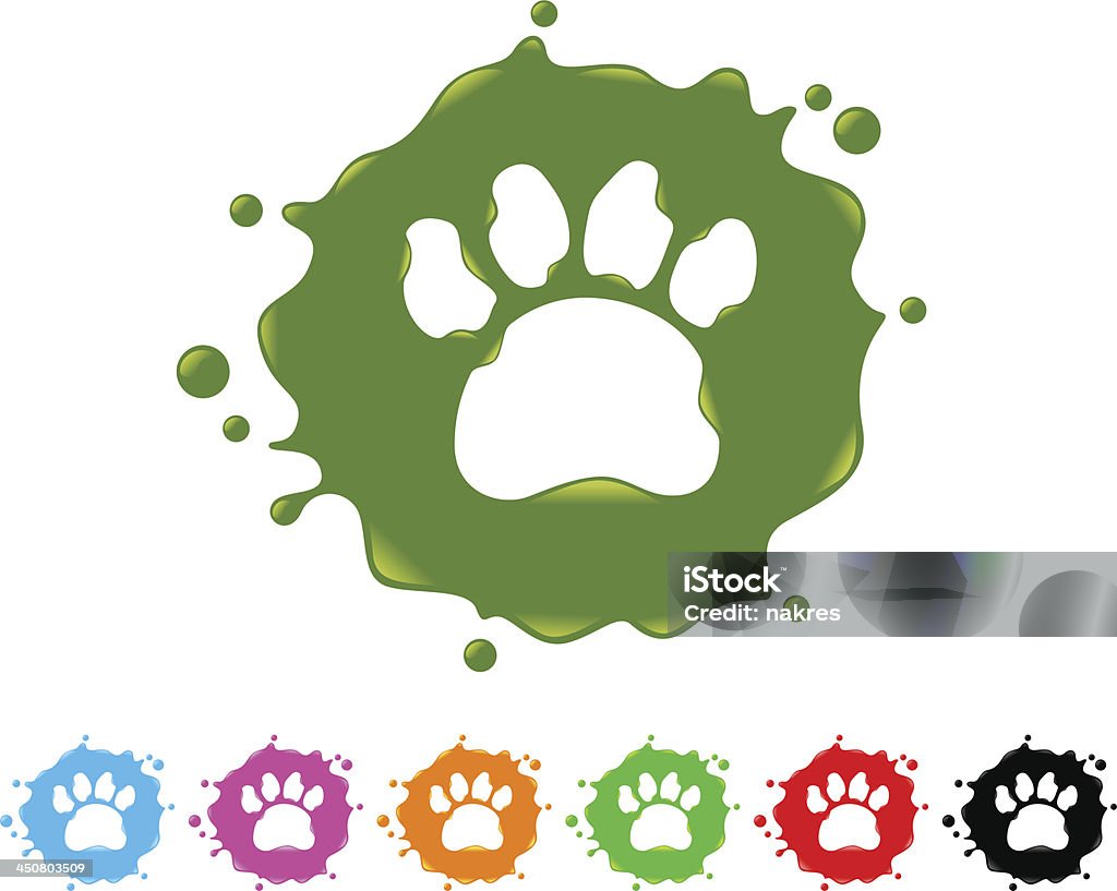 paw symbol in blobs vector illustration of paw symbol in blobs Dog stock vector