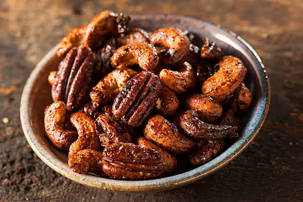 Photo of Brown Candied Caramelized Nuts