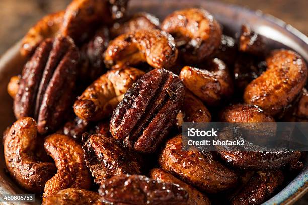 Brown Candied Caramelized Nuts Stock Photo - Download Image Now - Almond, Brown, Candy