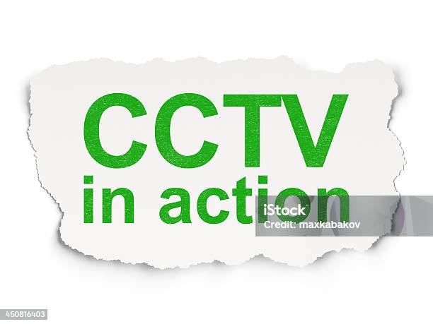 Privacy Concept Cctv In Action On Paper Background Stock Photo - Download Image Now