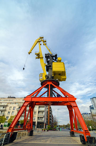 istock Yellow and Red Crane 450822987