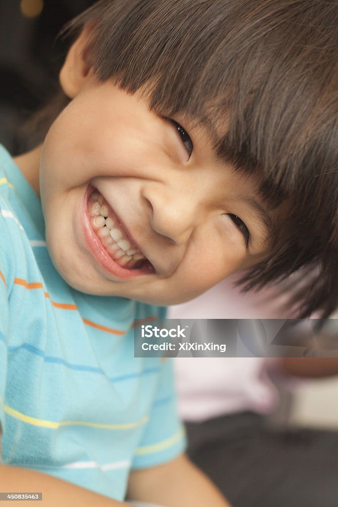 Young boy smiling 4-5 Years Stock Photo