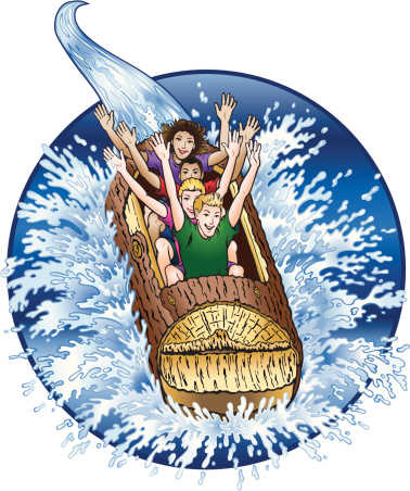 Water Ride Log Map Log Flume Water Ride Stock Illustration - Download Image Now - Log ...
