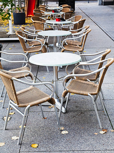 istock empty street restaurant in autumn 450837177