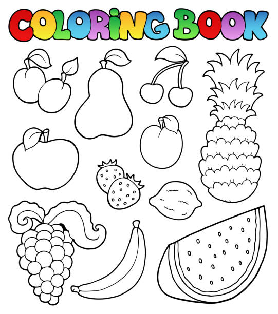 kolorowanka z owoców obrazów - grape nature design berry fruit stock illustrations