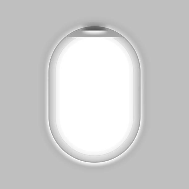 항공기 왜고너의 창이 - airplane porthole stock illustrations