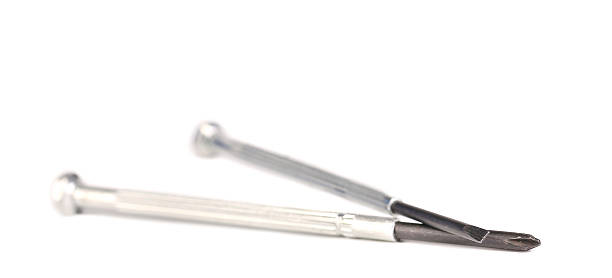 istock Close up of two screw tips. 450843041