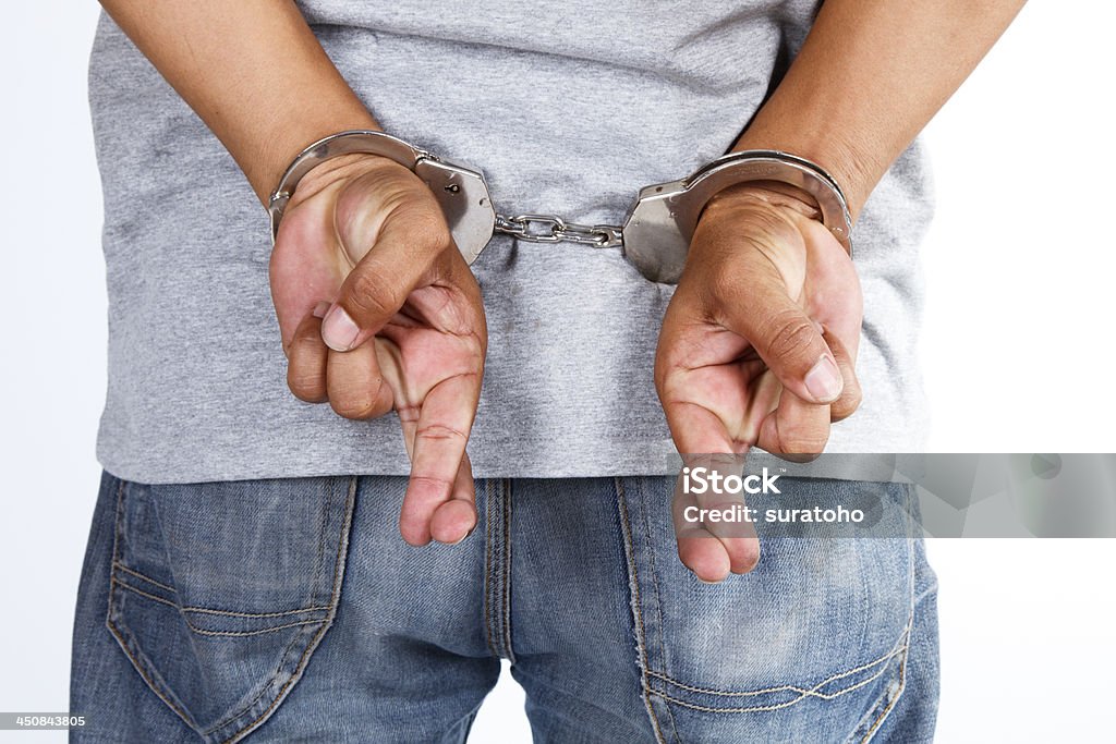 Homem handcuffed - Royalty-free Adulto Foto de stock