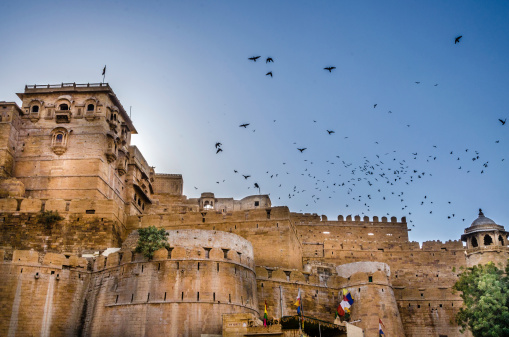 Detail of Fort in Jaisalmer, Rajasthan, India
