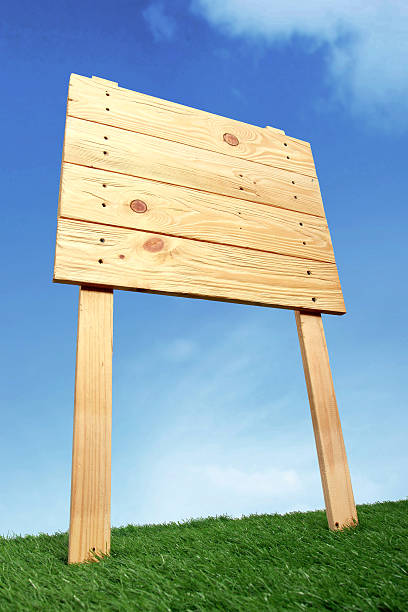 istock Wooden sign under the blue sky 450844981