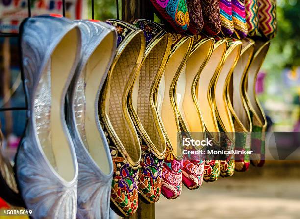 Indian Shoes Stock Photo - Download Image Now - Abstract, Art And Craft, Asia