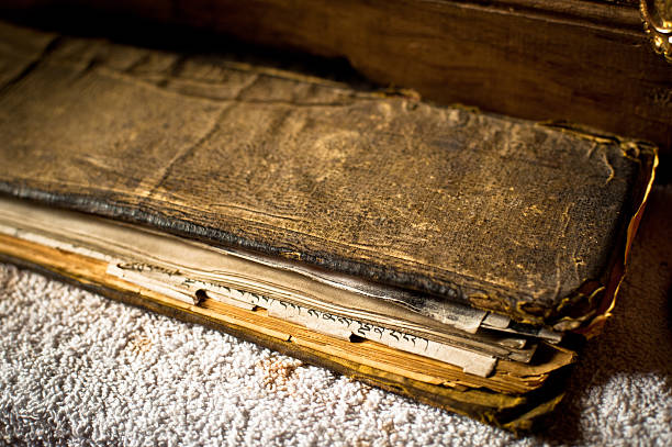 istock Buddhist prayer book at Tibetan Spituk monastery 450845823