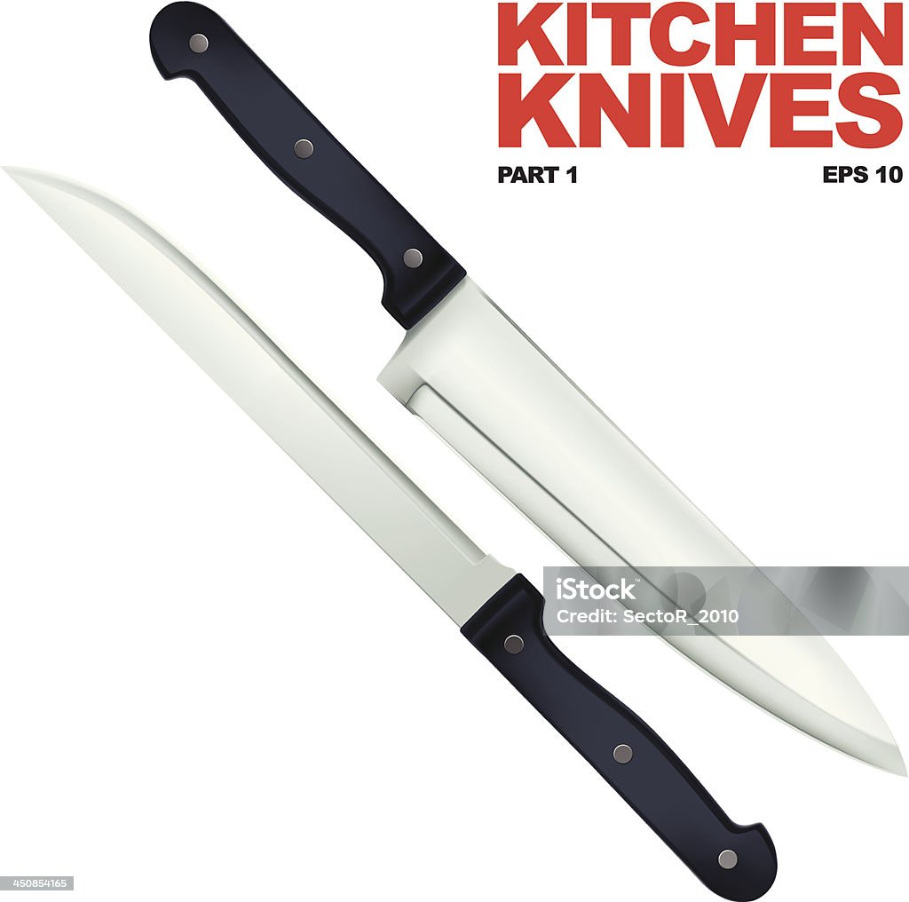 Kitchen knives High jpeg included. Kitchen Knife stock vector