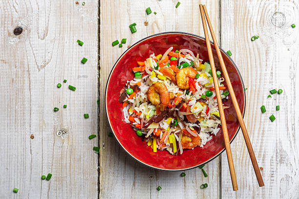 Chinese mix vegetables and rice