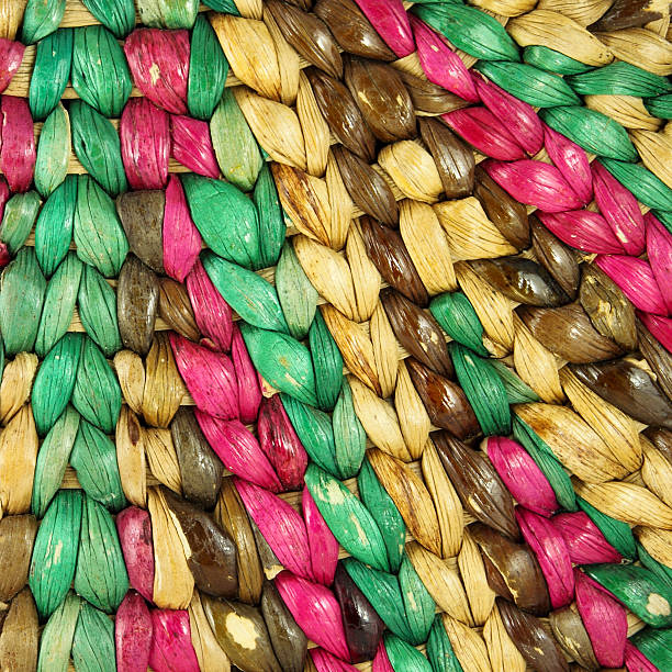 istock Closeup Structure of Colorful Rattan use a Background 450867545