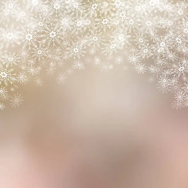 Christmas background of falling snowflakes