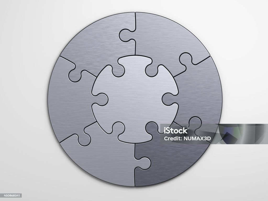 metal pieces of puzzle to place concepts metal pieces of puzzle to place concepts with clipping path Abstract Stock Photo