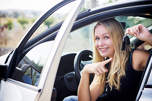 istock Excitement of new car 450874599
