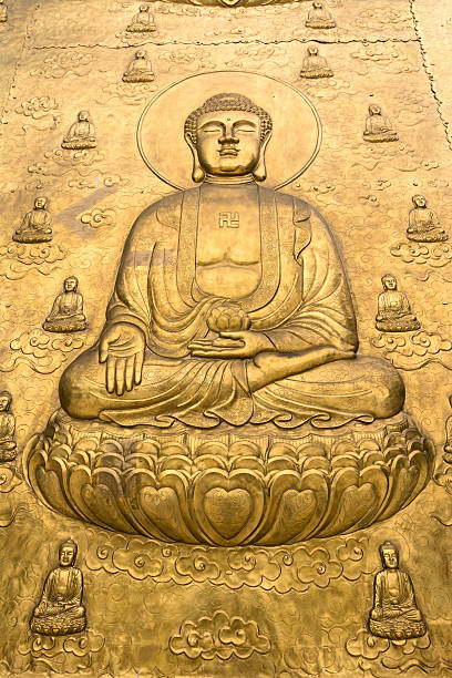 istock Golden statue of buddha 450875511