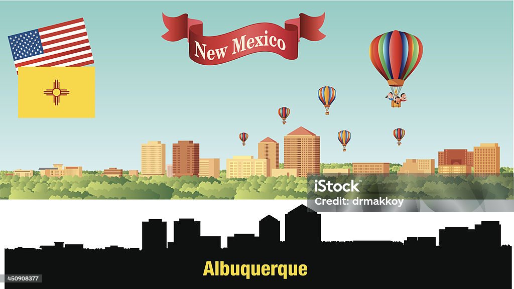 Albuquerque City - Grafika wektorowa royalty-free (Albuquerque - Stan Nowy Meksyk)