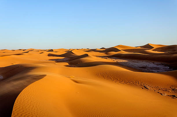 Dunes, Hamada du Draa, Morocco stock photo