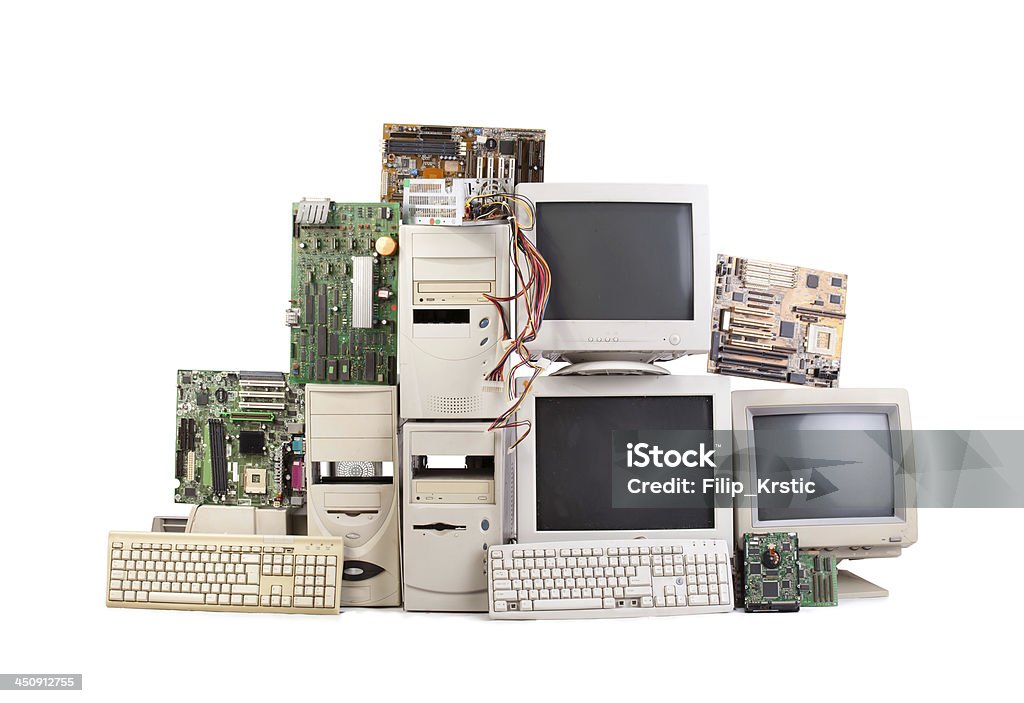 Alter computer und Elektroschrott - Lizenzfrei Computer Stock-Foto