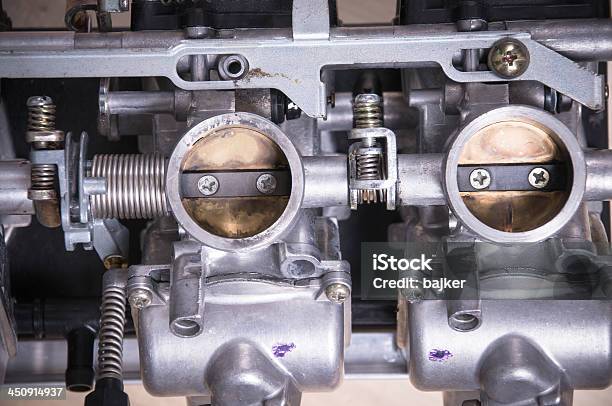 Carburador Foto de stock y más banco de imágenes de Acelerador - Acelerador, Acero, Brillante