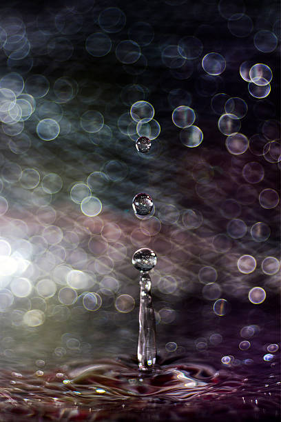 drops of bright water stock photo
